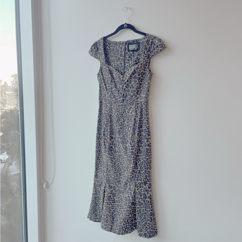 💖Anthropologie Fit and Flare Midi Dress “ The Cecily “